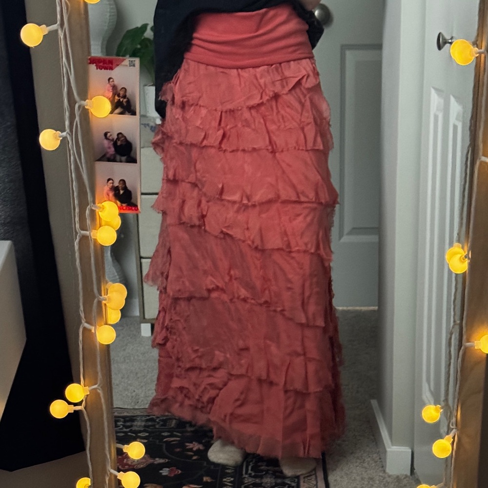 Gigi Moda Siena Maxi Skirt in Rosewood